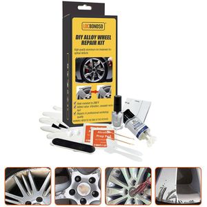 DIY Alloy Wheel Repair Kits Adhesive General Silver Car Auto Rim Dent Scratch Surface Damages Care Repair Hand Tool Set
