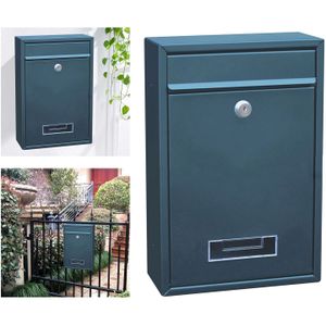 Mailbox Muur Gemonteerde Anti-Roest Post Mail Regendicht Afsluitbare Mail Box 2 Sleutels Gate Decoratieve Suggestie Doos