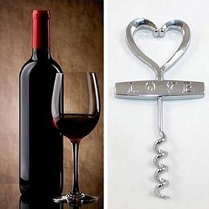 1Pc Liefde Hart Wijn Corkscrew Kurkentrekker Flesopener Wedding Party Decor Corkscrew Cork Out Tool