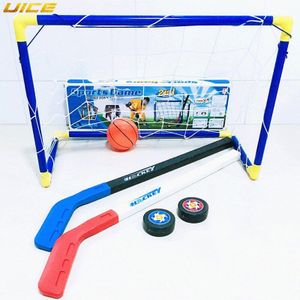 Kids Kinderen Winter Ijshockey Stok Training Tools Plastic Golf Voetbal Voetbal Doel Verwijderbare Mini Voetbal Set