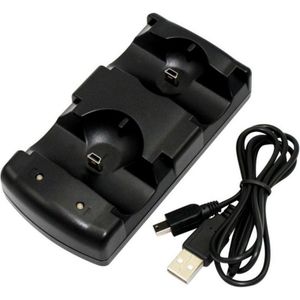 Compatibel Voor PS3 Controller &amp; Move Dual Charger Usb Dual Opladen Aangedreven Dock Gamepad Charger Dock Station Mount Power Sup