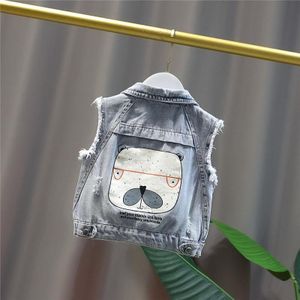 Herfst Meisjes Warm Vest Winter Jongens Thicken Vest Kids Bovenkleding Vest Kinderen Tieners Demin Jassen Vest Voor 1-8 Jaar