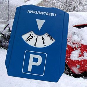 Voorruit Sneeuw Schop Tijd Display Disc Terugkeer Tijd Note Ijskrabber Auto Parking Tijd Teken Timer Klok Sneeuw Remover