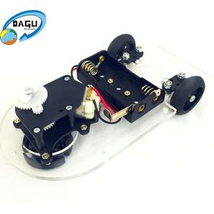 Diy Gemonteerd Speelgoed Auto Automatische Obstakel Vermijden Robot Acryl Educatief Robot Auto Voor Primaire Shcool