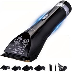 110-240V Professionele Tondeuse Zwarte Keramische Mes Elektrische Haar Trimer Met Kam Haar Snijmachine Voor Salon/Home