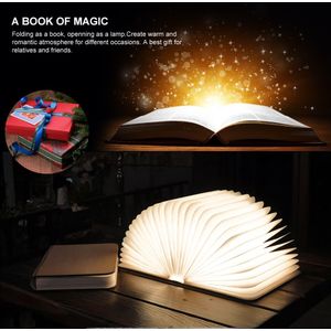 Ledgle Usb Houten Boek Tafellamp Oplaadbare Booklight Led Lampen Folding Nachtlampje Creatieve Nachtlampje Voor Decor Desk Lights