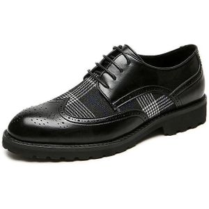 Mannen Mode Pu Leer Formele Kleding Schoenen Vintage Klassieke Mannelijke Toevallige Slip-On Plaid Loafer Schoenen Zapatos De hombre 4M177