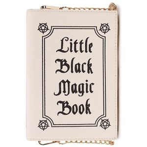 Mode Magische Boek Clutch Bag Voor Vrouwen Zwart Pu Leahter Schouder Keten Tas Kleine Portemonnees En Handtassen Crossbody Tas Vrouwelijke tas