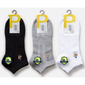 Zomer Pier Polo Mode Toevallige Katoenen Mannen Sokjes Ademend Zwart/Wit/Grijs Sok Mannelijke 5 Paris/Lot