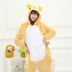 Bear Pyjama Dier Een Stuk Unisex Pyjama Kigurumi Pyjamabroek Geel Beer Honing Beer Onesie Warme Zachte Dropshopping