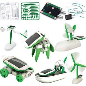 1 X Diy Power Solar Robot Kit 6 In 1 Educatief Speelgoed Voor Kinderen
