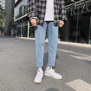 Jddton Zomer Heren Denim Broek Koreaanse Stijl Losse Rechte Streetwear Enkellange Broek Brand Man Casual Jeans JE467