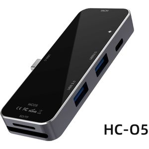 6in1 3in1 Usb Type C Hub Adapter Voor Macbook Pro Air Allloptop 4K USB-C Naar Hdmi, usb 3.0 Poorten, Tf Sd Kaartlezer, Pd Snel Opladen