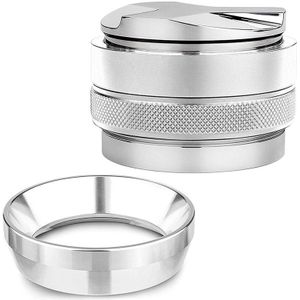 53Mm Espresso Sabotage &amp; Koffie Distributeur En 54Mm Doseren Trechter Set-Past 54Mm Filterhouder, verstelbare Diepte
