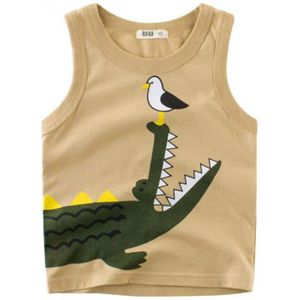 Baby jongens kleding kinderen 100% katoen mouwloze Tanks Tops kinderen Vest kind kleding jongens T-shirt baby tops zomer uitloper 1-9Y