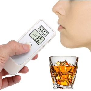 Alcoholtester Auto Elektronica Professionele Blaastest Apparaat Alcohol Adem Tester Backlight Scherm Lcd Klok Alcohol Tester