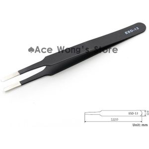1Pcs Precisie ESD-13 Pincet, Rvs Anti-Statische Pincet Repair Tool Soldeerstation Lassen Assist