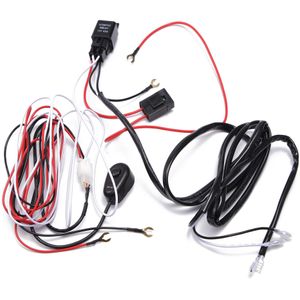 2 METER Auto LED Licht Bar Draad Kabelboom Relais Loom Cable Kit Zekering voor Auto Driving Offroad Led verlichting lamp 12v 24v ECAHAYAKU