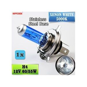 Hippcron H4 Halogeen Lamp 12 V 60/55 W 5000 K Koplamp Lamp Donkerblauw Glas Auto Licht Super wit