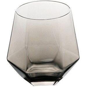 Diamant Zeshoekige Transparante Glazen Whiskey Cocktail Bier Glas Dik Base Huishoudelijke Water Glazen Beker Voor Koffie Melk Thee