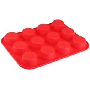 12 Cup Siliconen Mal Muffin Cupcake Bakken Pan Non Stick Vaatwasser Magnetron Veilig Siliconen Bakvorm FB