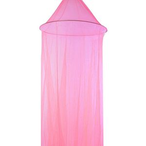 Urijk Romantische Roze Hung Dome Klamboe Insecticide Behandeld Gevouwen Kant Polyester Ronde Muskietennetten Zomer Gordijnen voor Bed