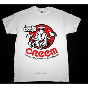 Vtg Populaire 1970S Tijdschriften Rare Mannen Unisex Top Creem T-shirt Herdruk Usa Size T-shirt Mannen Katoen teeshirt