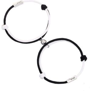 Trendy Magneet Armband Paar Creatieve Zon Maan Paar Braslet Voor Vrouwen Mannen Oneindige Liefde Bijpassende Armband Rode Draad Brazalete
