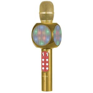 WS1816 Draadloze Bluetooth Home KTV Karaoke Microfoon Luidspreker USB Jack LED Licht