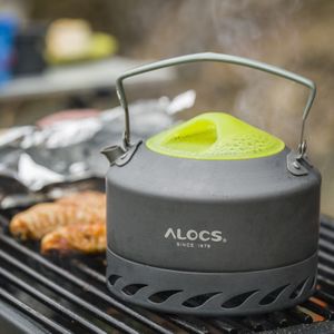 Alocs Outdoor Camping Picknick Warmte Verzamelen Ring Hoge Thermische Efficiëntie Waterkoker Koffie Pot Theepot CW-K07