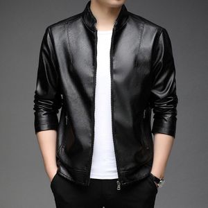 Hoogwaardige Casual Mode Faux Pu Mode Lederen Jas Mannen Motorfiets Klassieke Jassen Heren Kleding 2022
