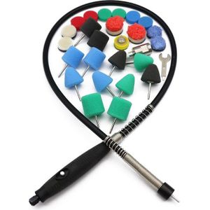 Mini Polijstmachine Auto Detaillering Boor Met Polish Pads Spons Flexibele As Buffing Wielen Kit Auto Polijstmachine Machine Set