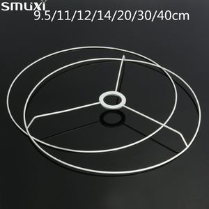 Smuxi Circulaire Lampenkap Frame Ring 11/12/14/20/30/40 cm Diameter Lamp Licht schaduw DIY Maken Kit Set E27 Lampenkap Frame