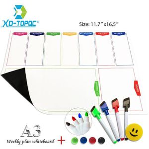 A3 Whiteboard Wekelijkse Planner Magneet 29.7*42Cm Magnetische Kalender Flexibele Wit Message Board Tekening Koelkast Board