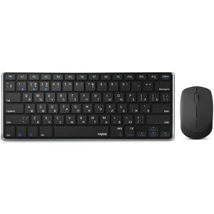 Rapoo 9000M Multi Mode Stille Toetsenbord En Muis Combo Draadloze Bluetooth Muis En Ultra Slanke Engels/Russisch Toetsenbord mini