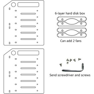 Harde Schijf Rack Mechanische Harde Schijf Kooi Uitbreiding Beugel Externe 3.5 Desktop Transparant Acryl Harde Schijf Doos