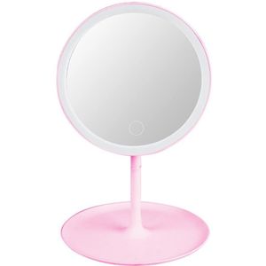 Make-Up Spiegels Tafel Spiegel Led Verlichte Usb 360 ° Rotatie Touch Controle Beauty Ronde Vergrootglas Lichtgevende Spiegel Lamp Cosmetische