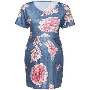 Vrouwen Zwangere Korte Mouwen Ruches Bloemen Tops Borstvoeding Moederschap Kleren Ropa Одежда Для Беременных # Gh