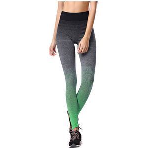 Vrouwen Gradiënt Kleur Hoge Taille Hip Lifting Fitness Leggings Yoga Broek Stretch Sneldrogend Sport Running Gym Yoga broek #20