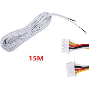 15 m 2.54*4 p 4 wire kabel voor video intercom Kleur Video Deurtelefoon deurbel bedraad Intercom kabel