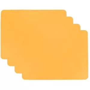 Thstheaven Doorzichtige Placemats, Doorschijnende Plastic Placematset voor Eettafel, Houdt Tafel of Bureaublad Doek Schoner, Wasbaar, Hittebestendig, Antislip 4-pack