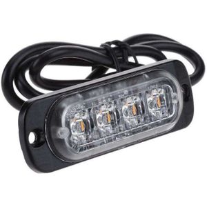 Led Strobe Waarschuwingslampje Strobe Grille Knipperende Lichtbalk Truck Auto Baken Lamp Amber Blauw Rood Verkeerslicht