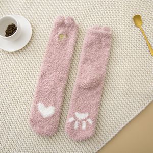 Winter Funny Animal Leuke Fuzzy Sokken Vrouwen Dikke Cartoon Sok Katoen Warme Pluizige Thuis Vloer Kousen Calcetines Huis Mujer