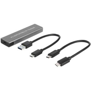 M.2 Harde Schijf Box Sata + Nvme 2in1 Hdd Behuizing 10Gbps Hoge Snelheid Transmissin