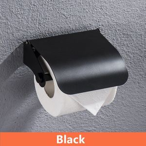 Badkamer Roestvrij Staal Papier Houder Wandmontage Toiletrolhouder Badkamer Accessoires Zwart/Zilver/Geborsteld