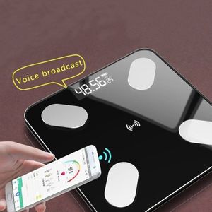 Lichaamsvet Schaal Smart Bmi Schaal Batterij Usb Opladen Badkamer Draadloze Weegschaal Balance Bluetooth App