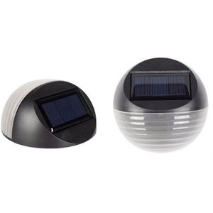 6LED Zonne-energie Wall Mount Light Outdoor Warm Wit Waterdichte Led Tuin Yard Fence Lamp Gegolfd Solar Blaker Wandlamp