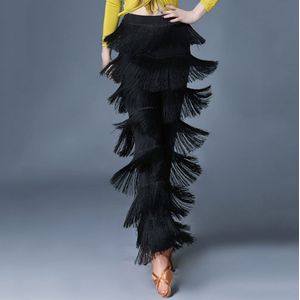 Vrouwen Latijnse Dansen Lange Broek Latin Dansen Broek Voor Samba Tango Chacha Moderne Dansen Praktijk Concurrentie Kostuum