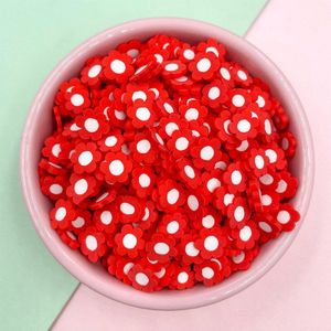 100 G/partij 5Mm Rode Bloem Slice Polymeer Klei Sprinkles Voor Ambachten Diy Nail Art Decoratie Accessoires Kristal Modder Filler materiaal