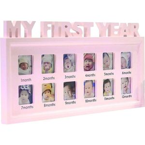 Diy 0-12 Maand Baby Foto Display Fotolijst Souvenir Groeiende Geheugen Foto Display Fotolijst Ictures Display foto